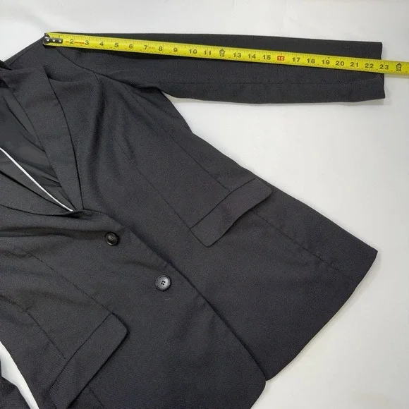 Lafayette 148 Womens Blazer Jacket Size 10 Virgin Wool Blend Micro Polka Dots - Picture 14 of 14